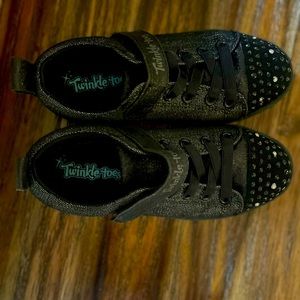 Black Sparkle Skecher Twinkle Toes